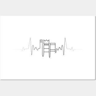 Kubb Heartbeat (BLACK) Posters and Art